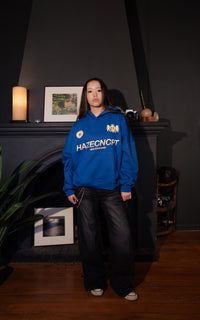 Boxy Fit Hoodie "New Standard" Royal Blue