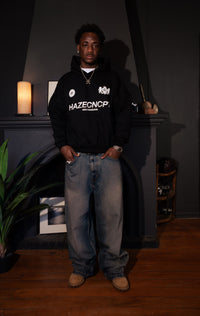 Boxy Fit Hoodie "New Standard" Black