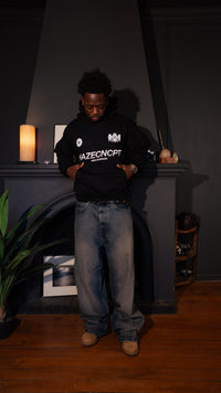 Boxy Fit Hoodie "New Standard" Black