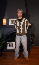 "Pattern Cardigan" Camel