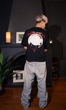 "Foam" Black Boxy Fit Tee