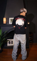 "Foam" Black Boxy Fit Tee