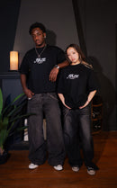 "Haze" Black Boxy Fit Tee