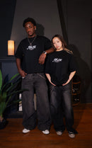 "Haze" Black Boxy Fit Tee