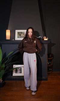 Boxy Fit Hoodie "Signature" Chocolate