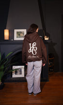 Boxy Fit Hoodie "Signature" Chocolate