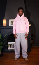 Boxy Fit Hoodie "Signature" Pink