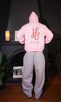 Boxy Fit Hoodie "Signature" Pink