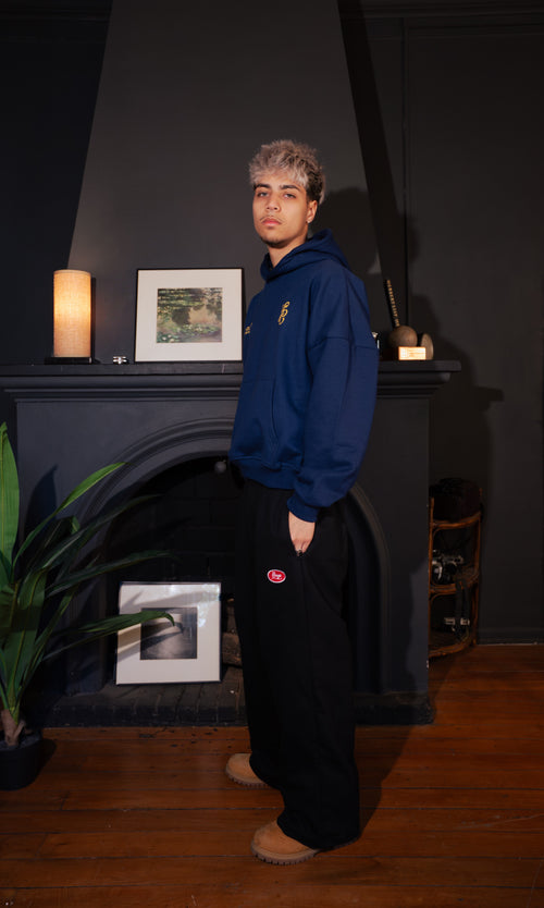Buzo Baggy "Always on Sweatpants" negro con bordado por delante