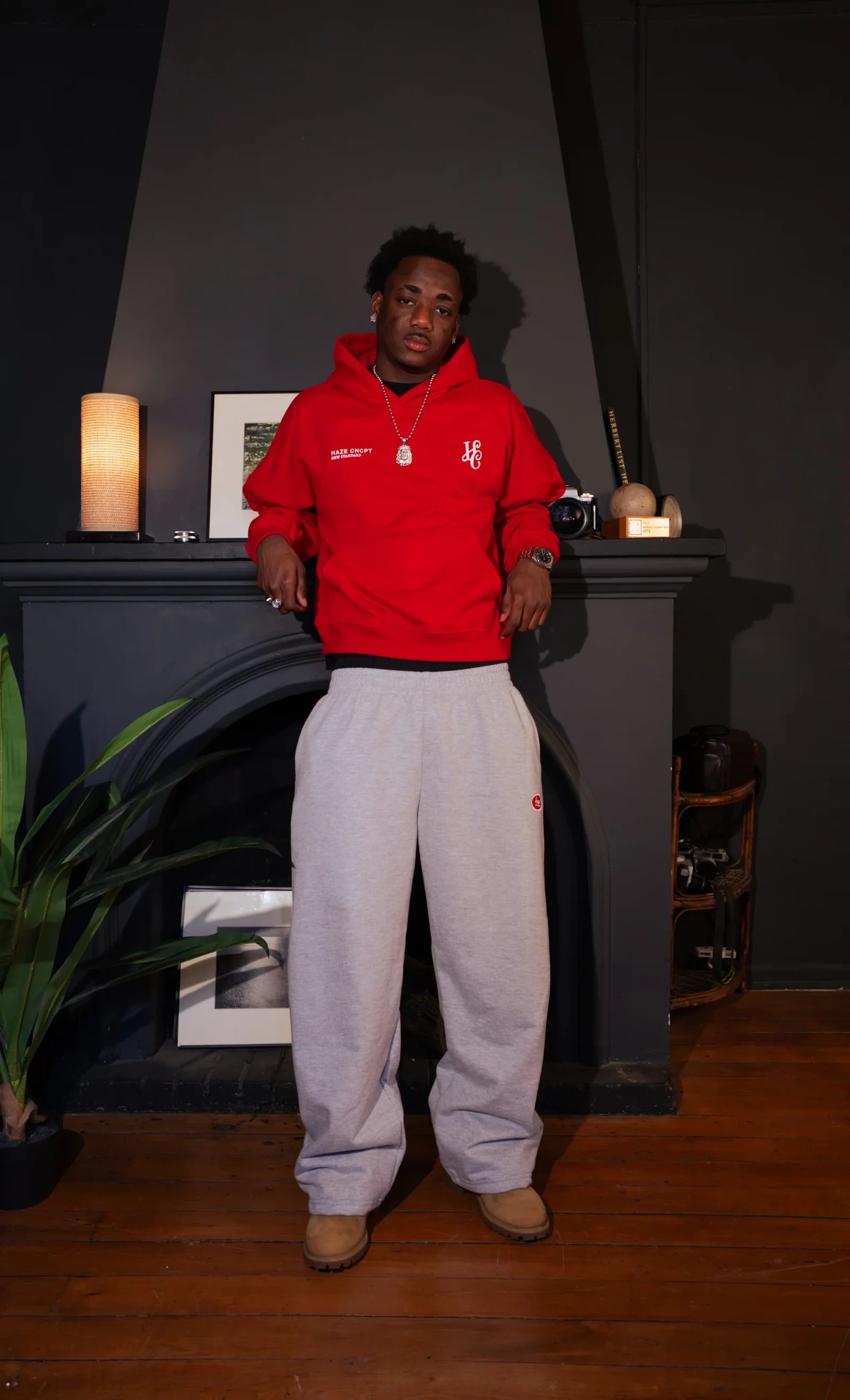 "Always On" Baggy Sweatpants Melange Grey