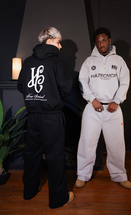 "Always On" Baggy Sweatpants Melange Grey