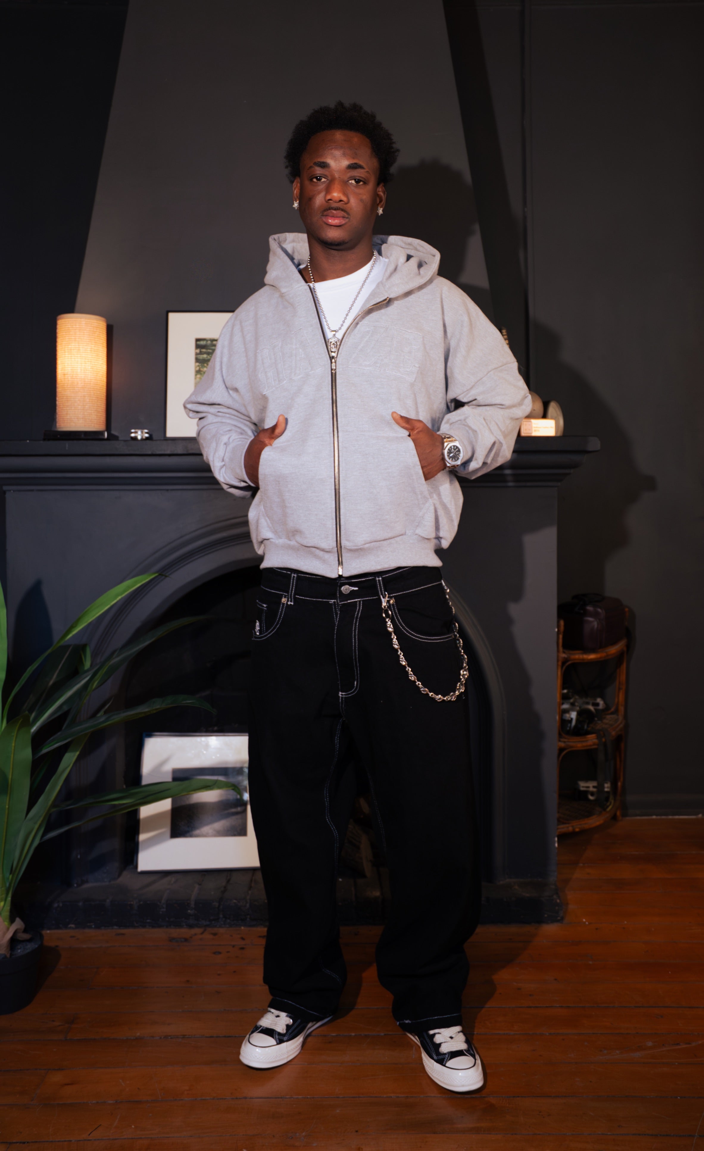 Black Icon Denim Pants