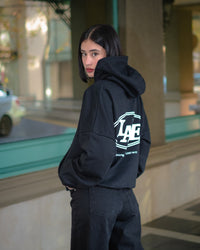 Boxy Fit Hoodie "Haze" Black