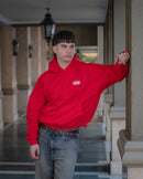 Boxy Fit Hoodie "Haze" Red