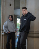 Boxy Fit Hoodie "Haze" Black