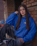 Boxy Fit Hoodie "Haze" Royal Blue