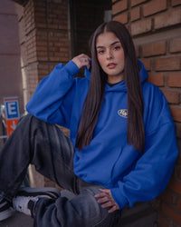 Boxy Fit Hoodie "Haze" Royal Blue