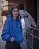 Boxy Fit Hoodie "Star" Royal Blue