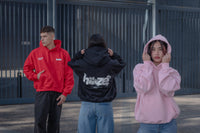 Boxy Fit Hoodie "Star" Red