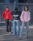 Boxy Fit Hoodie "Star" Pink