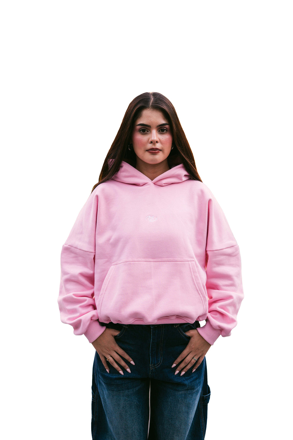 Boxy Fit Hoodie Pink HEAVYWEIGHT