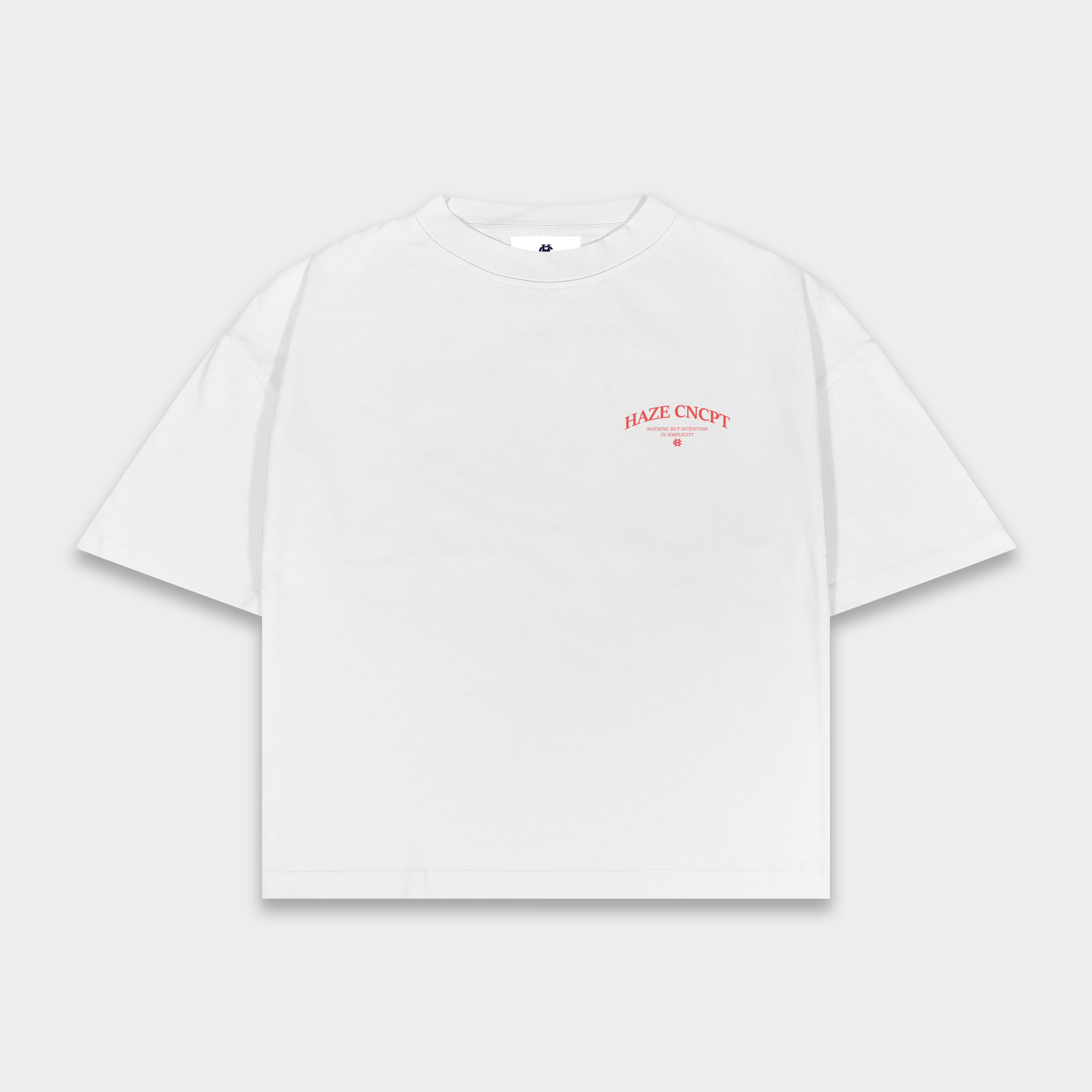 "Foam" White Boxy Fit Tee
