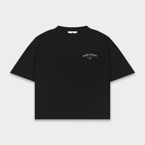 "Foam" Black Boxy Fit Tee
