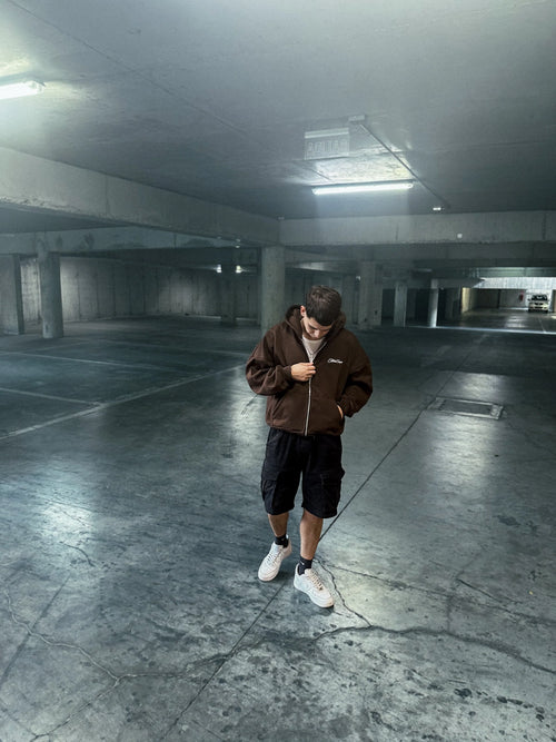 Zip Up Hoodie Chocolate