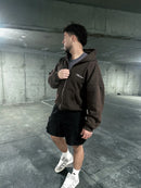 Zip Up Hoodie Chocolate