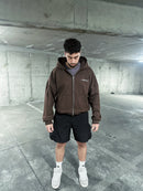 Zip Up Hoodie Chocolate