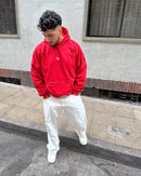 Boxy Fit Hoodie Red