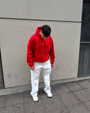 Boxy Fit Hoodie Red