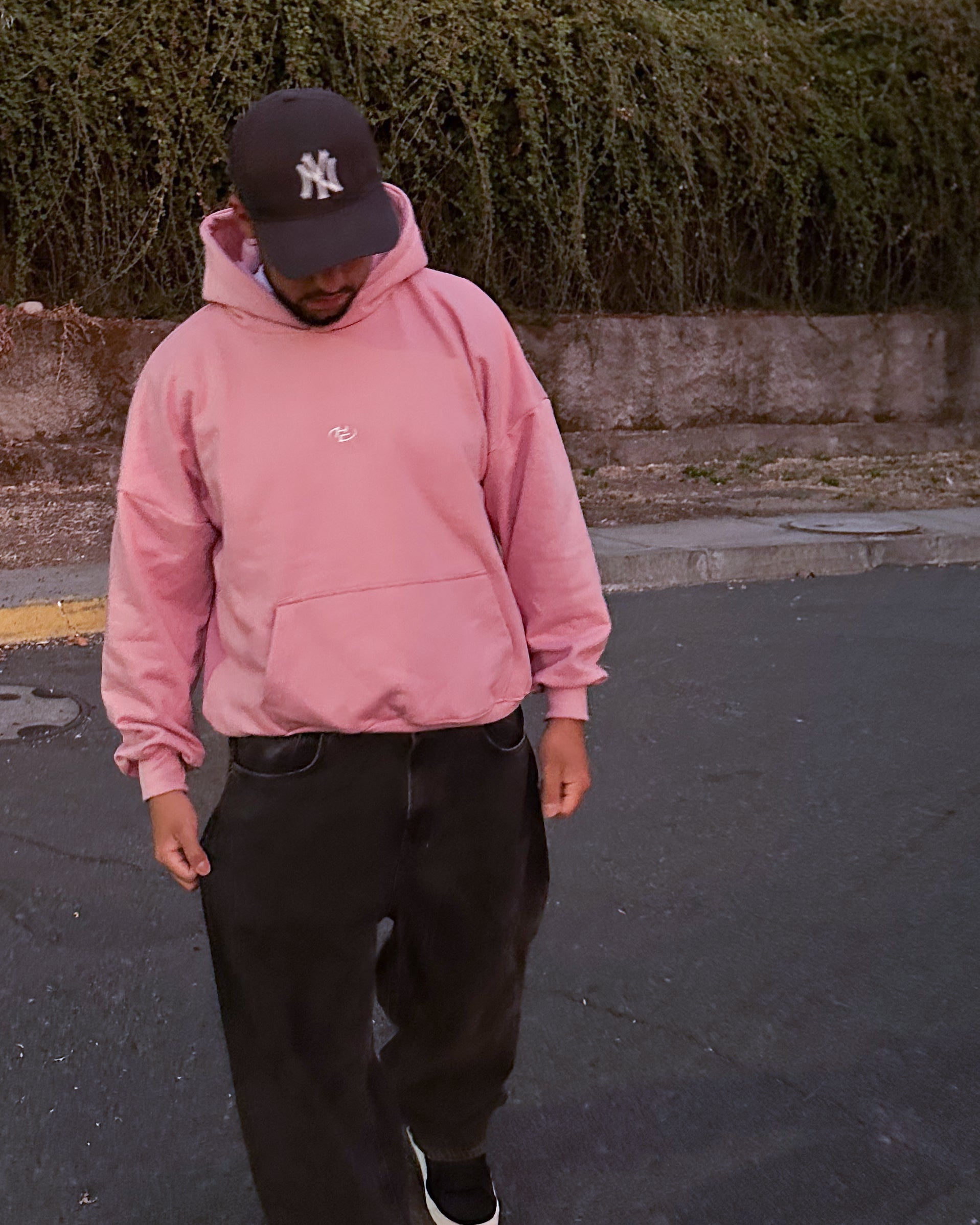 Boxy Fit Hoodie Pink