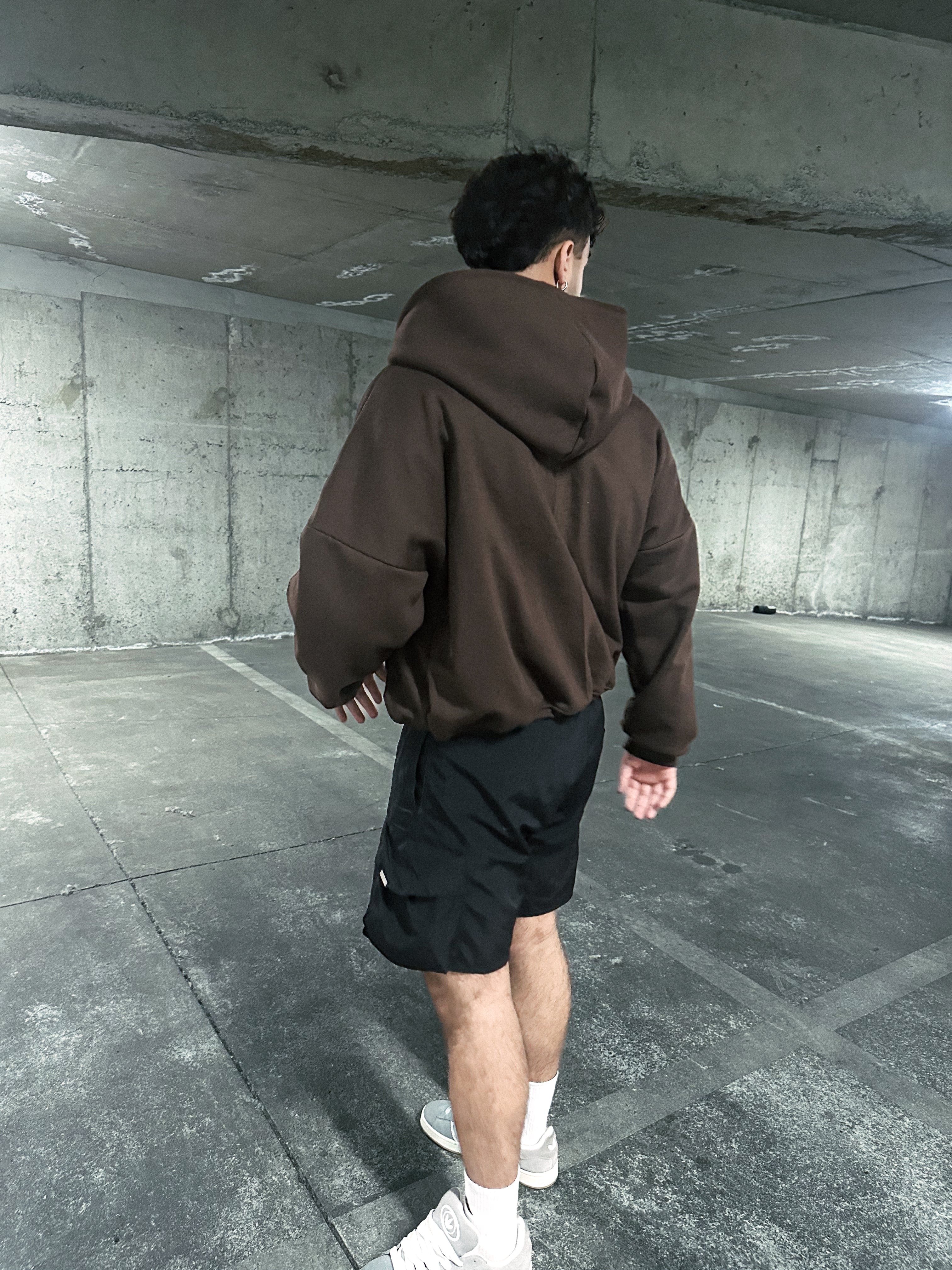 Zip Up Hoodie Chocolate