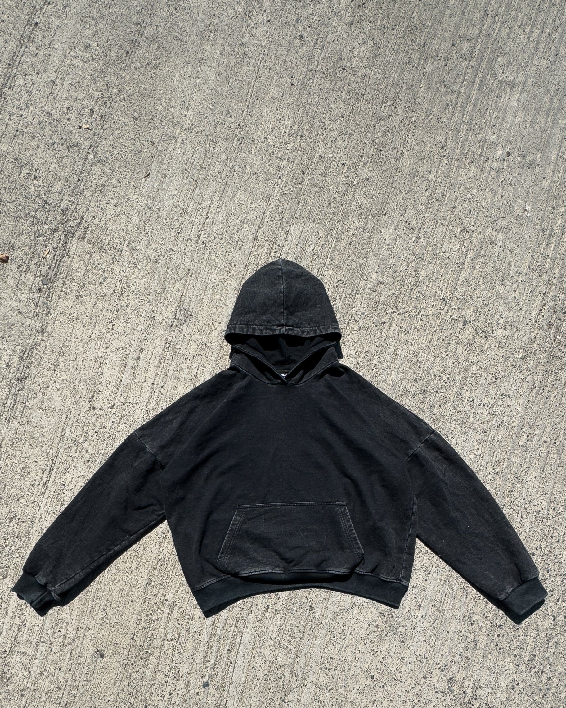 Boxy Fit Hoodie "Acid" Black