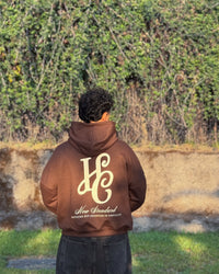 Boxy Fit Hoodie "Signature" Chocolate