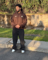 Boxy Fit Hoodie "Signature" Chocolate