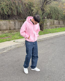 Zip Up Hoodie Pink