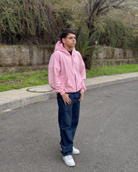 Zip Up Hoodie Pink