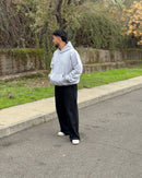 Boxy Fit Hoodie Melange Grey