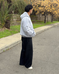 Boxy Fit Hoodie Melange Grey