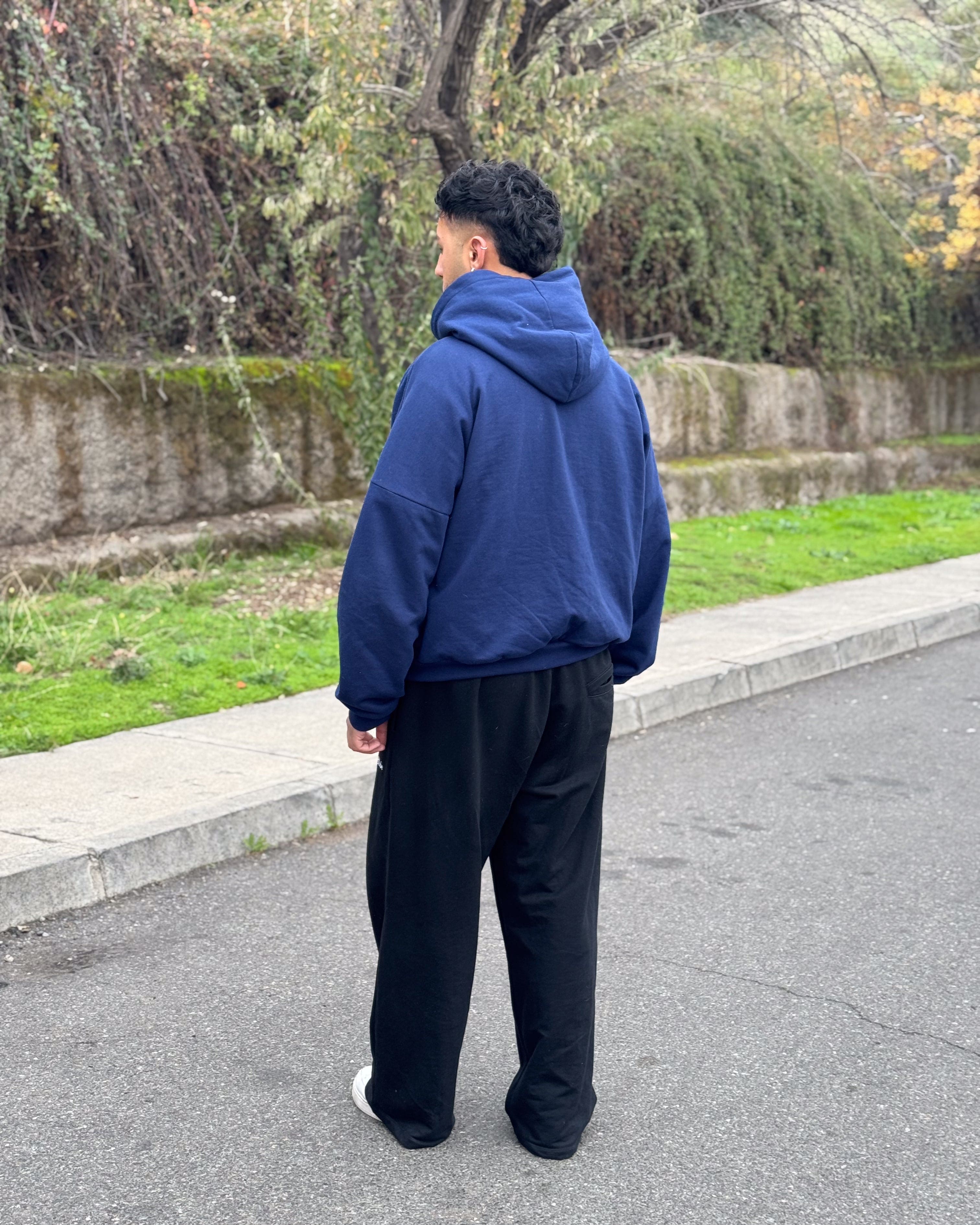 Zip Up Hoodie Navy Blue