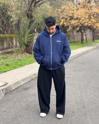 Zip Up Hoodie Navy Blue