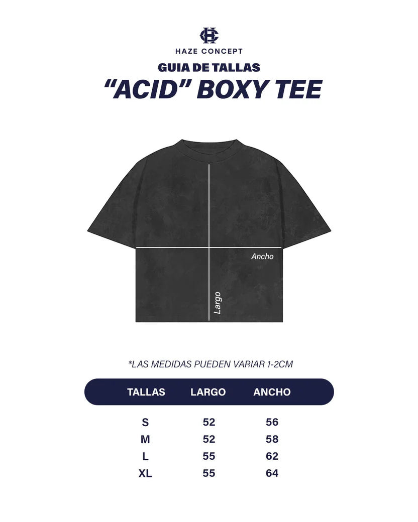 Black "Acid" Daily Boxy Tee