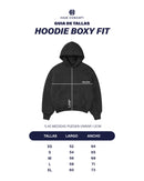 Boxy Fit Hoodie Melange Grey