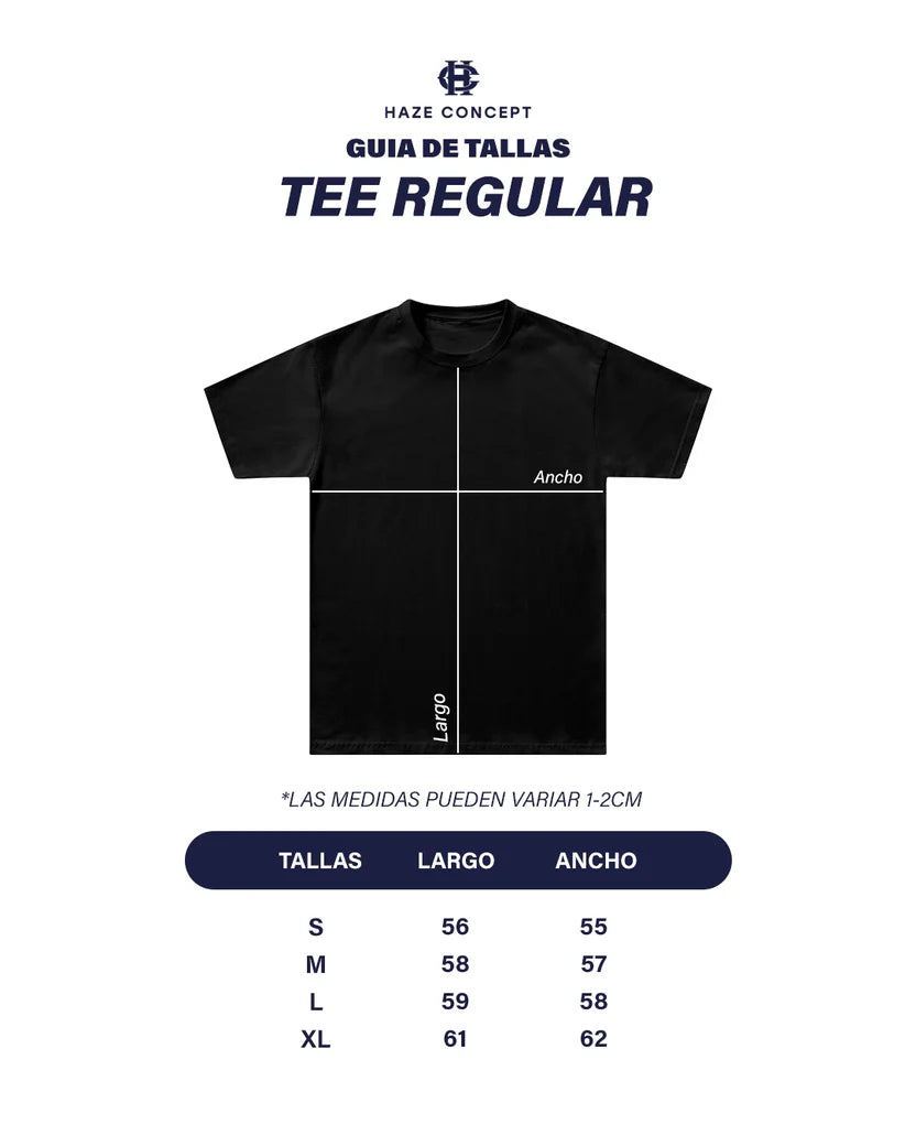 Guia de Tallas Polera básica regular negra