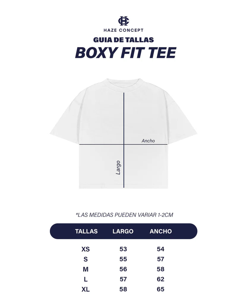 Guia de Tallas boxy fit