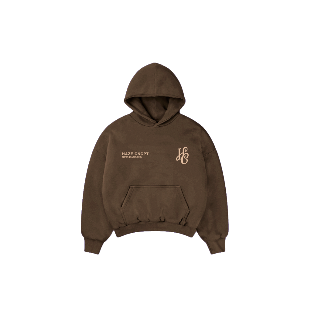 Boxy Fit Hoodie "Signature" Chocolate