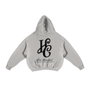 Boxy Fit Hoodie "Signature" Melange Grey