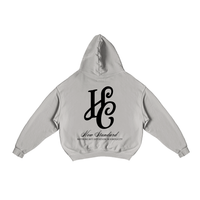 Boxy Fit Hoodie "Signature" Melange Grey